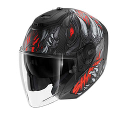 Shark Rs Jet Carbon Shaytan Mat Helmet Red