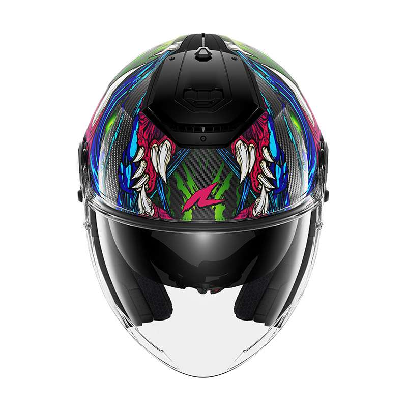 Shark Rs Jet Carbon Shaytan Helmet Green Purple