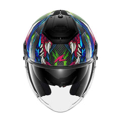 Shark Rs Jet Carbon Shaytan Helmet Green Purple
