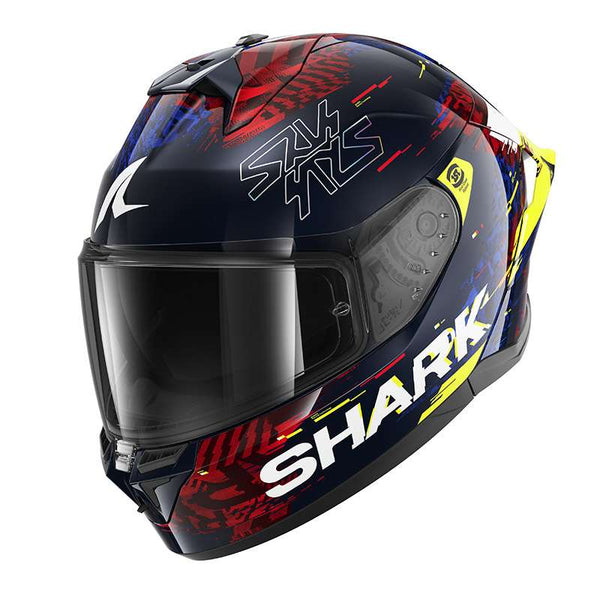 Shark Skwal Cup Speed Vib Helmet Blue Red Yellow