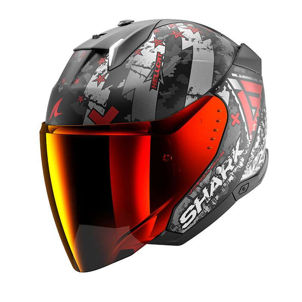 Shark Skwal I3 Jet Hellcat Mat Helmet Red