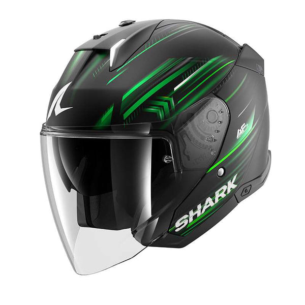 Shark Skwal I3 Jet Light-blur Helmet Black Green
