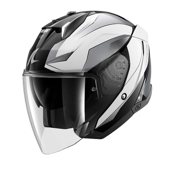 Shark Skwal I3 Jet Mekarium Helmet Black White