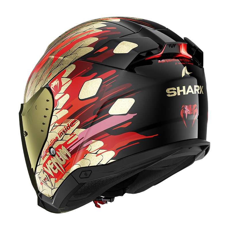 Shark Skwal I3 Jet Venum Helmet Red Gold