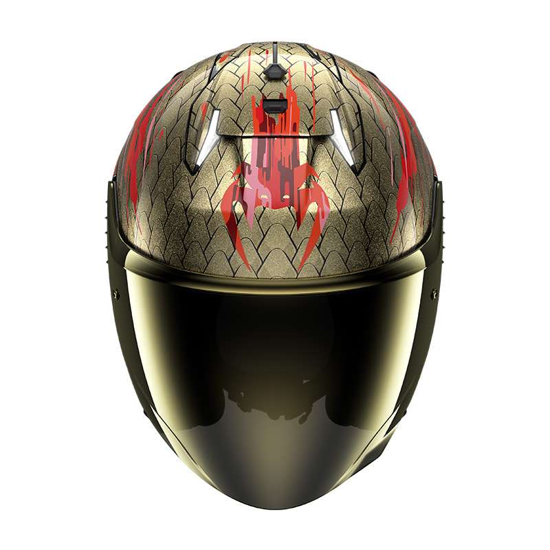 Shark Skwal I3 Jet Venum Helmet Red Gold