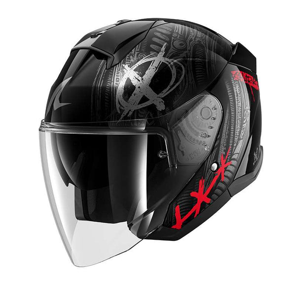 Shark Skwal Jet Shiever Helmet Black Red