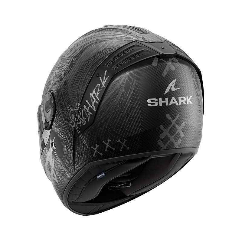 Shark Spartan Rs Carbon Shiever Mat Helmet Silver