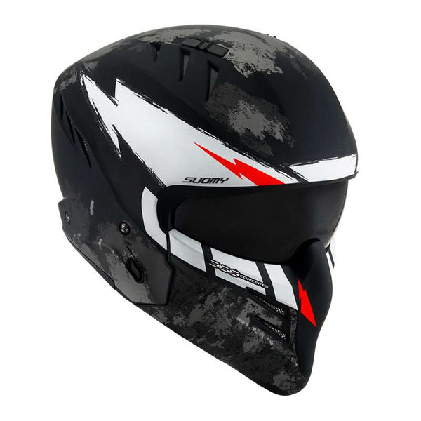 Suomy Armor Hi Volt Helmet Black Matt White