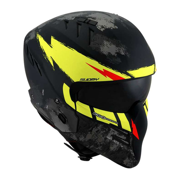 Suomy Armor Hi Volt Helmet Black Matt Yellow