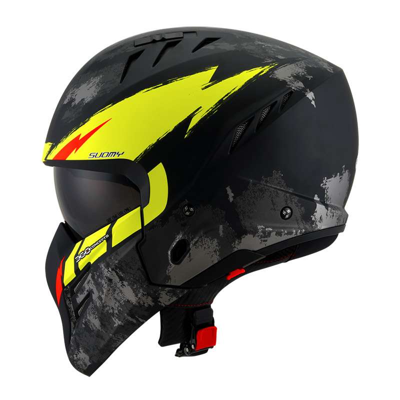 Suomy Armor Hi Volt Helmet Black Matt Yellow