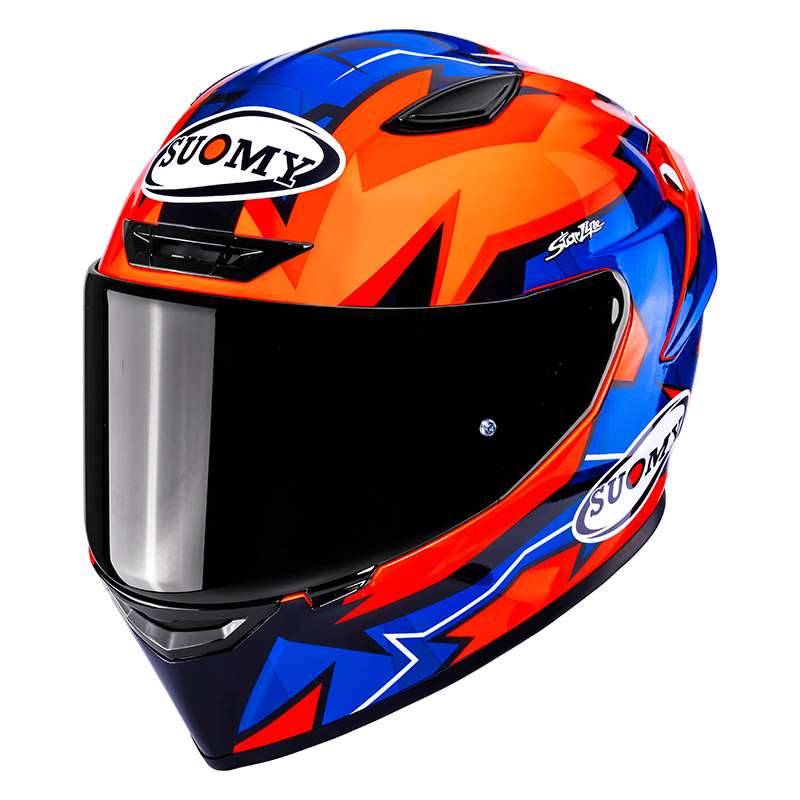 Suomy Track-1 Firestorm Helmet Red Blue