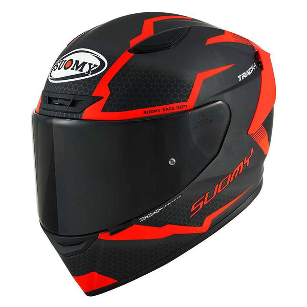 Suomy Track-1 Reaction Helmet Anthracite Red Matt