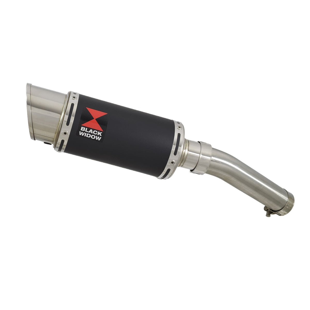 200mm Round Black Stainless Silencer for Aprilia Tuareg 660