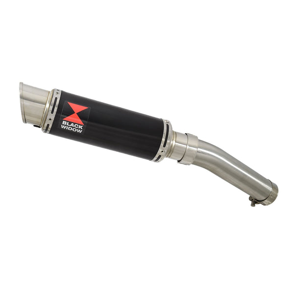 230mm GP Round Black Stainless Silencer for Aprilia Tuareg 660