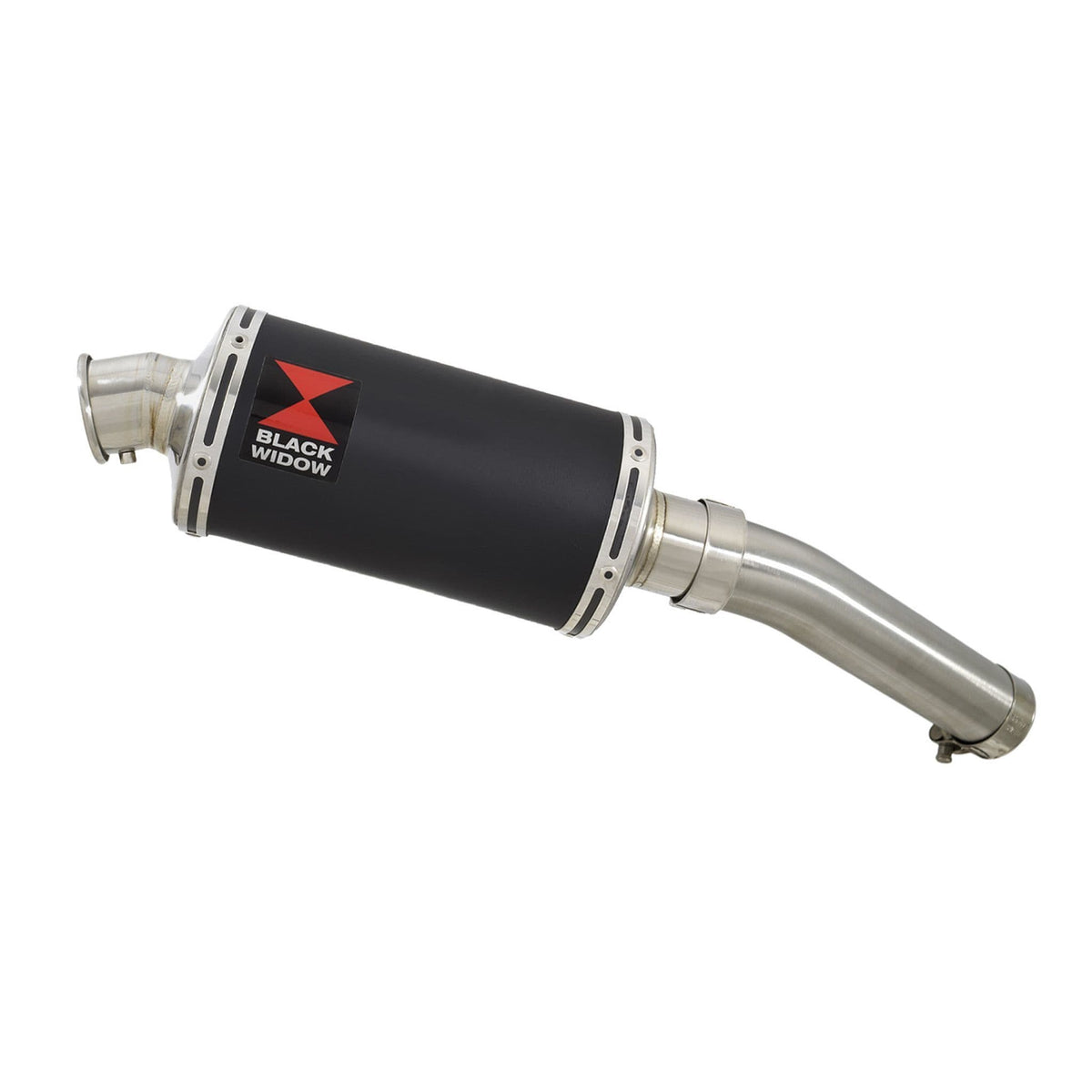 230mm Oval Black Stainless Silencer for Aprilia Tuareg 660