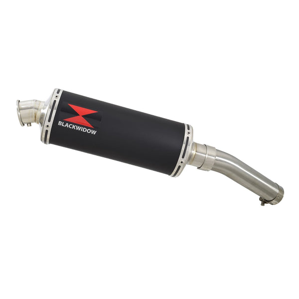 300mm Round Black Stainless Silencer for Aprilia Tuareg 660