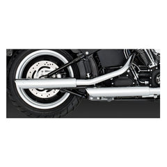 Vance & Hines 3" Round Twin Slash Slip-On Mufflers For Harley Softail