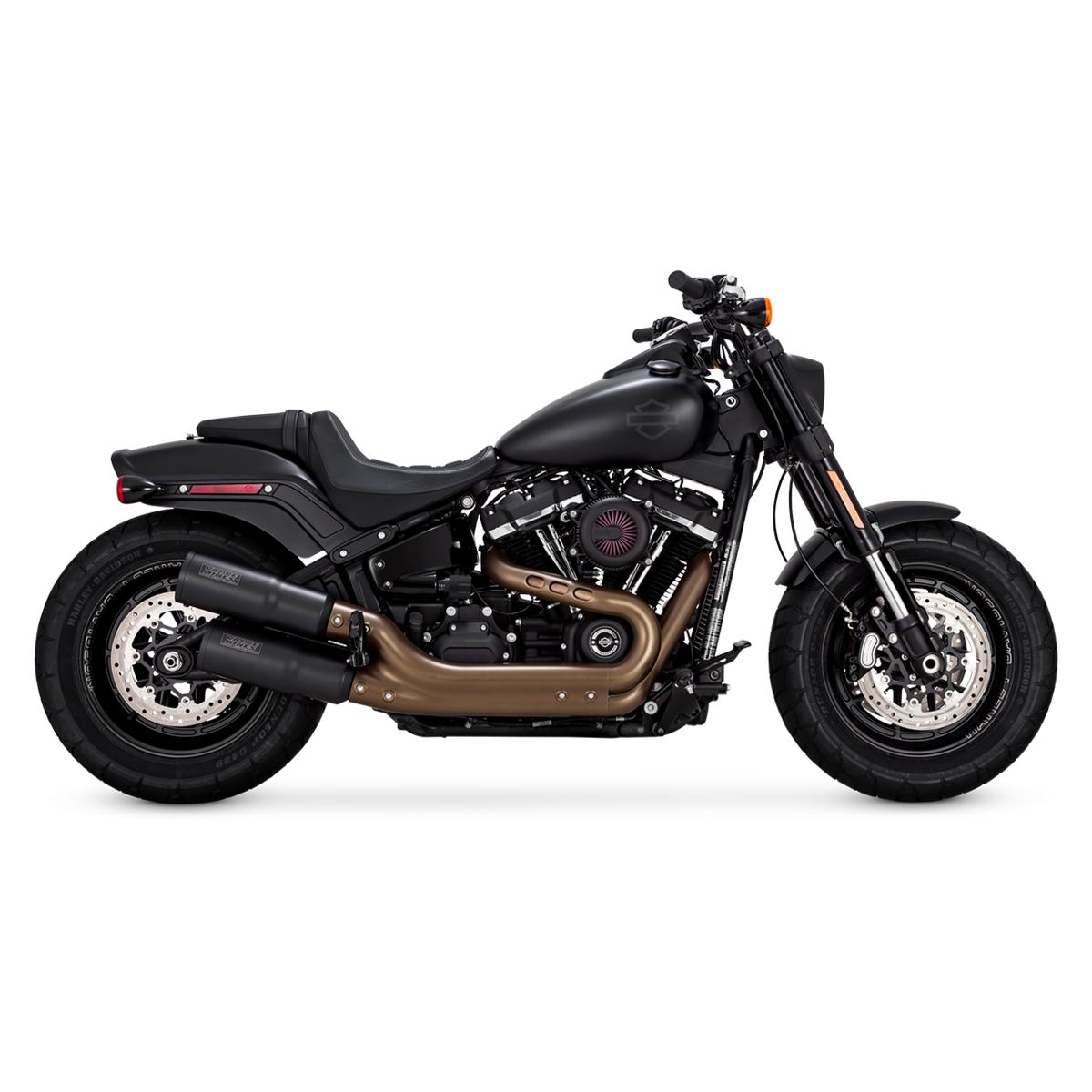 Vance & Hines Hi-Output Slip-On Mufflers For Harley Softail Fat Bob 2018-2020