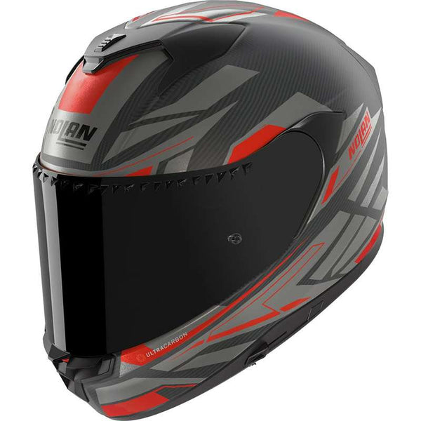Nolan X-904 Ultra Carbon Rombo Helmet Red Black