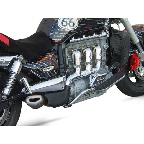 Zard Penta Steel Aluminium Exhaust For Triumph Rocket 3