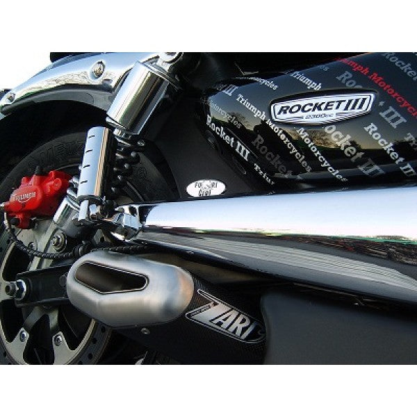 Zard Penta Steel Aluminium Exhaust For Triumph Rocket 3
